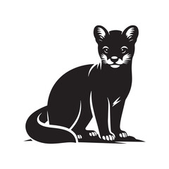 Fossa Vector - Minimalist Fossa Silhouette - Fossa Illustration - Fossa Design.