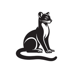 Fossa Vector - Minimalist Fossa Silhouette - Fossa Illustration - Fossa Design.