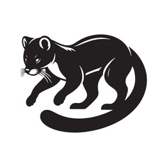Fossa Vector - Minimalist Fossa Silhouette - Fossa Illustration - Fossa Design.