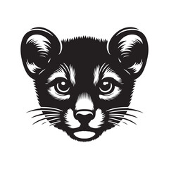 Fossa Vector - Minimalist Fossa Silhouette - Fossa Illustration - Fossa Design.