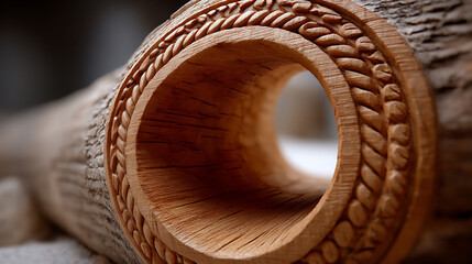 Obraz premium carved tunnel: artistic wood details