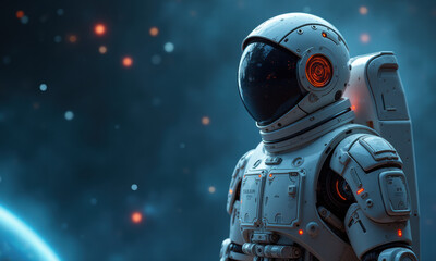 Futuristic Astronaut in Space - Sci-Fi - Sci-fi