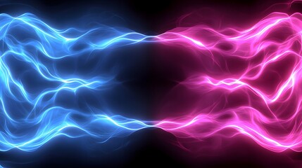 Obraz premium Abstract image features flowing energy with blue and pink light
