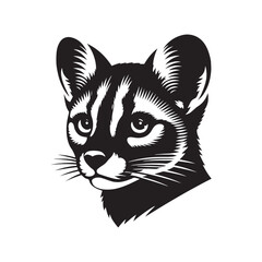 Genet Silhouette - Minimalist Genet Vector - Illustration of Genet - Design of Genet.