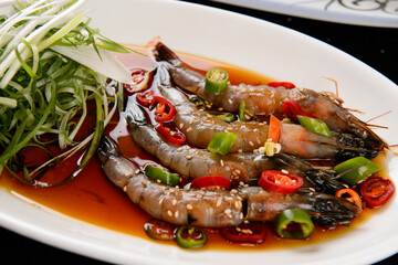 Korean style soy sauce shrimp
