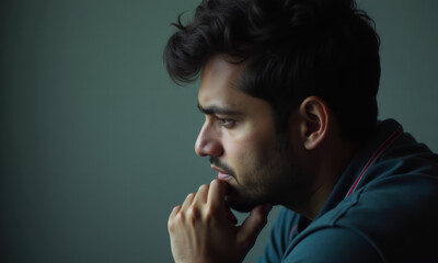 Pensive Young Man, Thoughtful Portrait - Authenticity