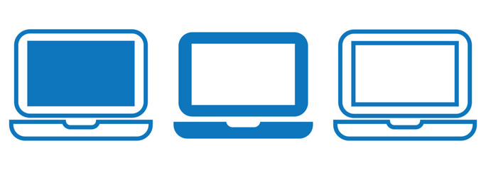 Laptop icon set for web and mobile app. computer sign and symbol
