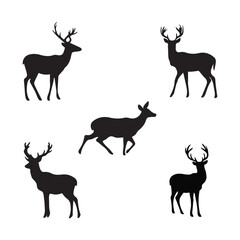  A Collection of Deer Silhouettes