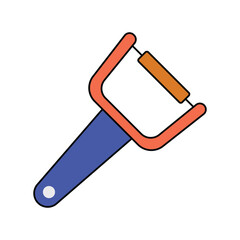 peeler lineal color line icon with white background vector stock illustration