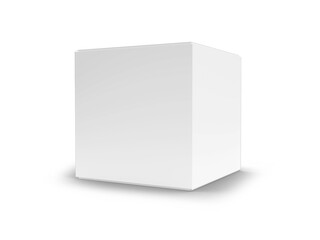 Blank White Box Mockup Isolated