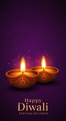 Glowing Candle Flames Festive Background Illustration