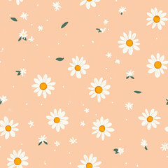 seamless pattern with daisies