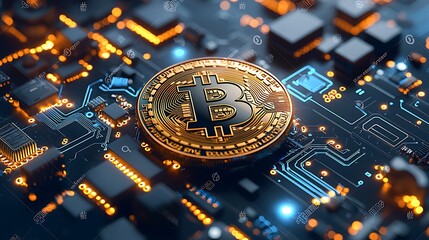 Cryptocurrency on Circuit Board