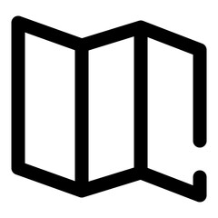 location and map dashed line icon