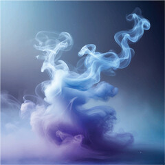 Fototapeta premium blue smoke on white background