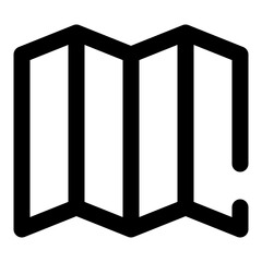 location and map dashed line icon