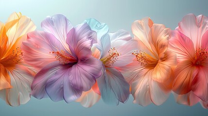 Artificial Colorful Flowers on light Background