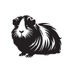 Guinea Pig Silhouette - Minimalist Guinea Pig Design - Guinea Pig Vector - Guinea Pig Illustration. 