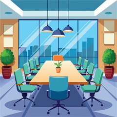 modern office interior vector