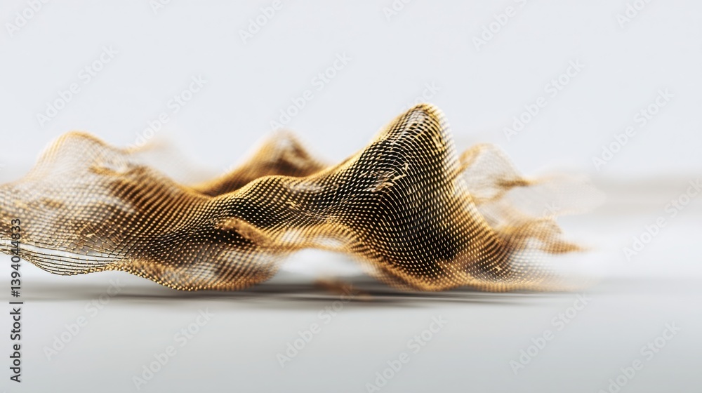 Poster abstract gold bow in motion blur creating a sense of elegance and dynamic flow in financial visuals 