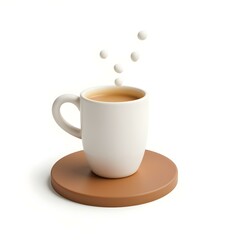 3D icon of coffee 