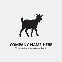 Head of goat illustration black and white for logo company vector image
