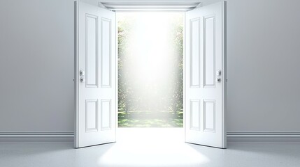 Golden Light Streaming Through Open Doorway Hope, Opportunity and New Beginnings