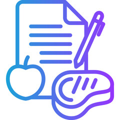 Meal Planning line gradient icon