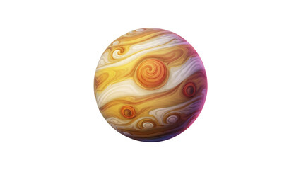 A colorful swirling planet graphic perfect for space, sci-fi, or fantasy visuals.