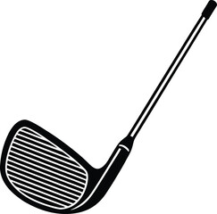 Wedge Golf Club Flat Silhouette Vector Illustration