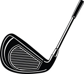 Wedge Golf Club Flat Silhouette Vector Illustration