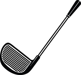 Wedge Golf Club Flat Silhouette Vector Illustration