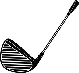 Wedge Golf Club Flat Silhouette Vector Illustration