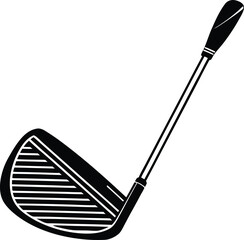 Wedge Golf Club Flat Silhouette Vector Illustration