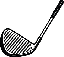 Wedge Golf Club Flat Silhouette Vector Illustration