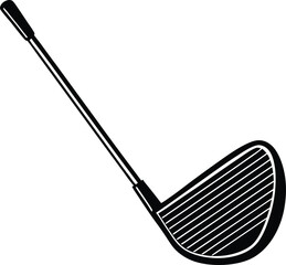 Wedge Golf Club Flat Silhouette Vector Illustration