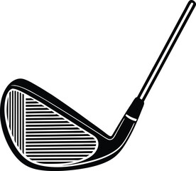 Wedge Golf Club Flat Silhouette Vector Illustration