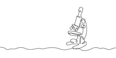 Continuous one line drawing microscope.Medical device microscope.