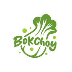 bok choy vegetable fruit logo design vector stock template illustration