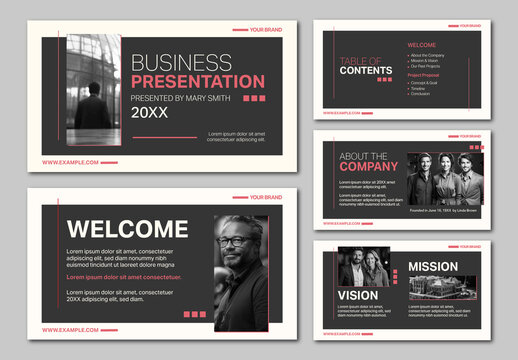 Black And Red Project Proposal Pitch Deck Presentation Slides