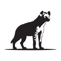 Minimalist Hyena Silhouette - Hyena Vector - Hyena Illustration -Hyena Design.