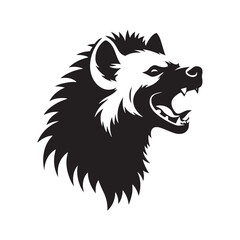 Minimalist Hyena Silhouette - Hyena Vector - Hyena Illustration -Hyena Design.
