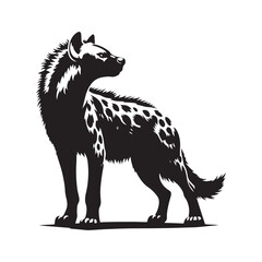 Minimalist Hyena Silhouette - Hyena Vector - Hyena Illustration -Hyena Design.