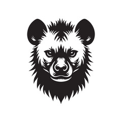 Minimalist Hyena Silhouette - Hyena Vector - Hyena Illustration -Hyena Design.