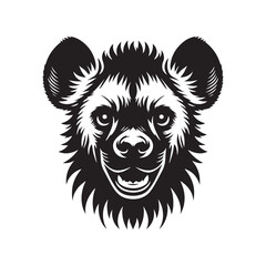 Minimalist Hyena Silhouette - Hyena Vector - Hyena Illustration -Hyena Design.