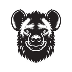 Minimalist Hyena Silhouette - Hyena Vector - Hyena Illustration -Hyena Design.