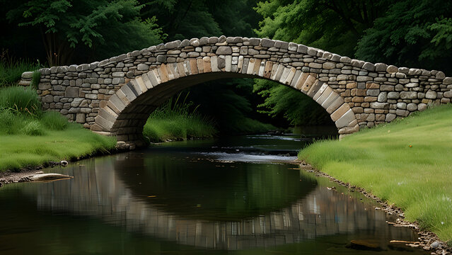Majestic Stone Bridge Over Serene Waters