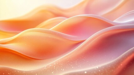 Fototapeta premium Abstract Wavy Peach and Pink Gradient Background with Elegant Flowing Texture