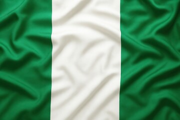 Obraz premium Vibrant Nigerian flag fabric
