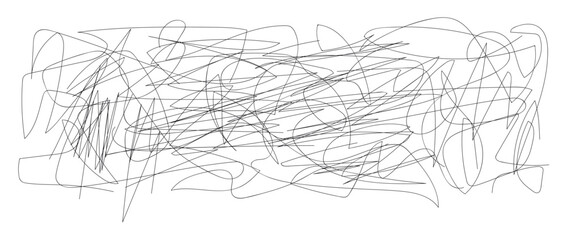 Abstract сhaotic texture. Black and white abstract scribble background.